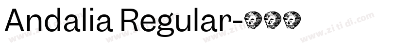 Andalia Regular字体转换